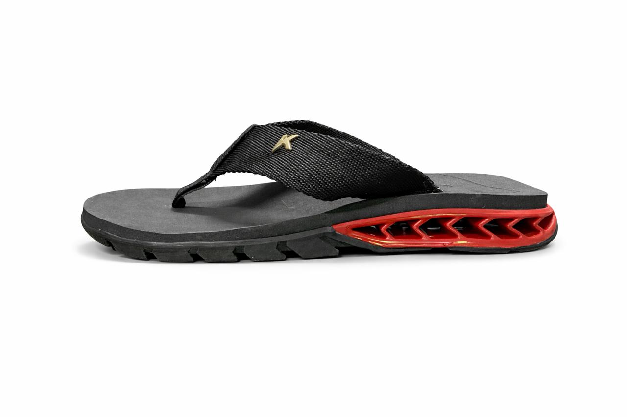 Chinelo Sandália Kenner Preto / Vermelho