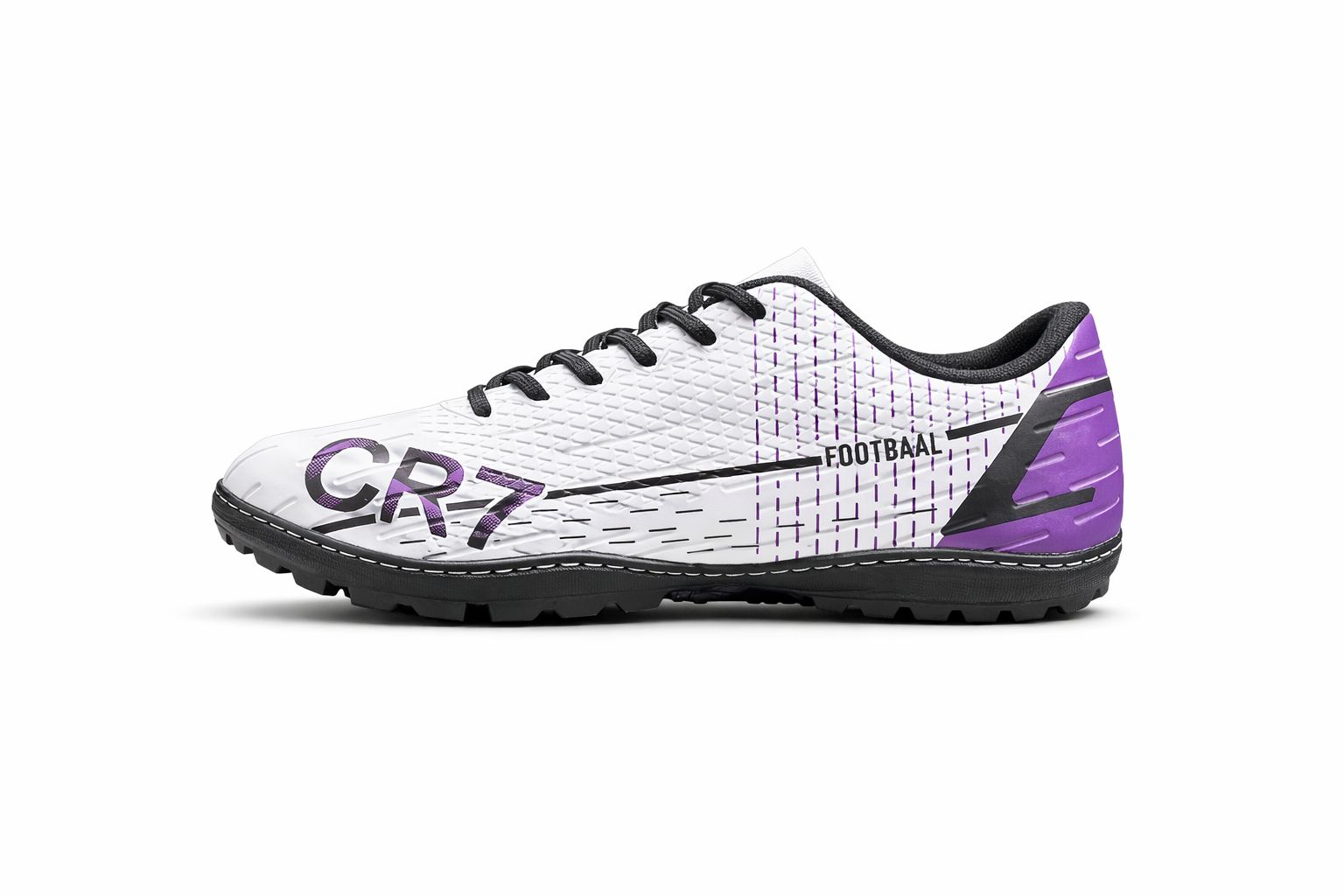 Chuteira Mercurial CR7 Society Branco e Roxo