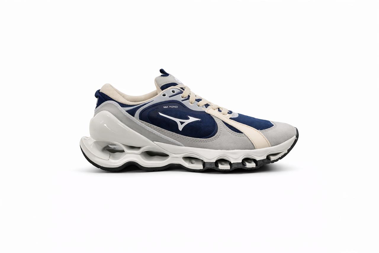 Mizuno Beta Bege e Azul