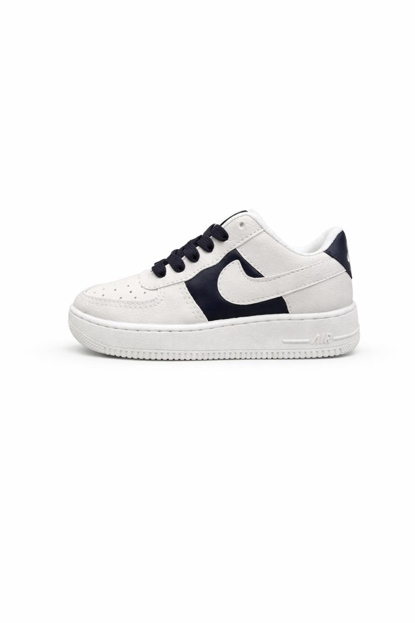 Nike Air Force Branco Preto Infantil 