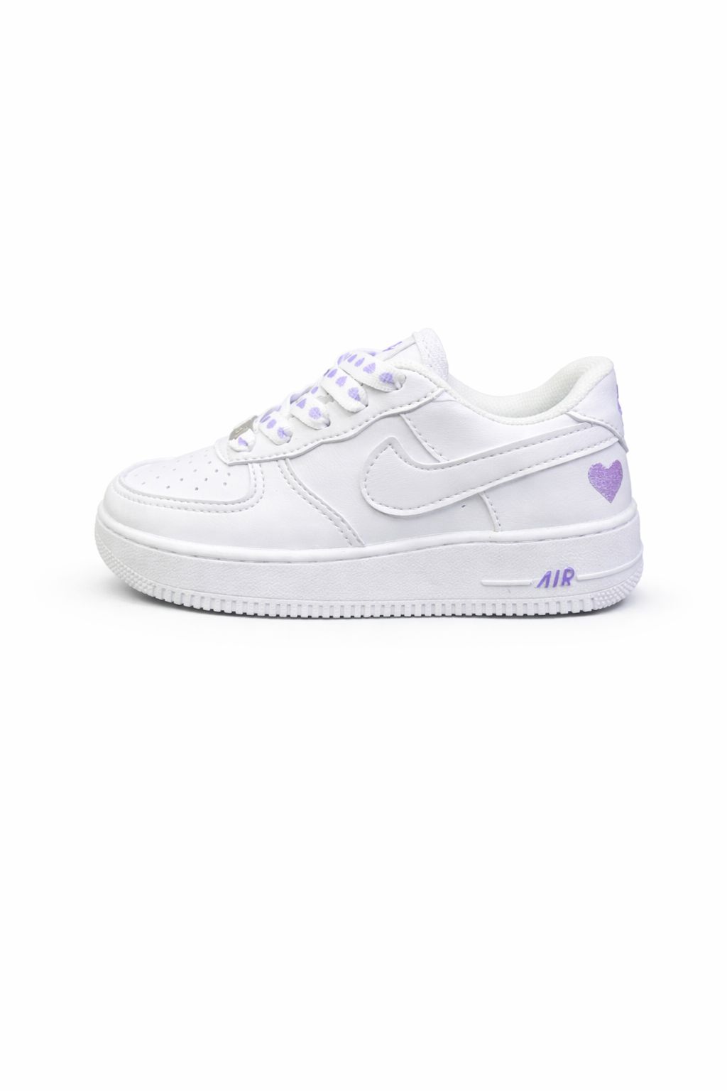Nike Air Force de Coração Lilas Infantil