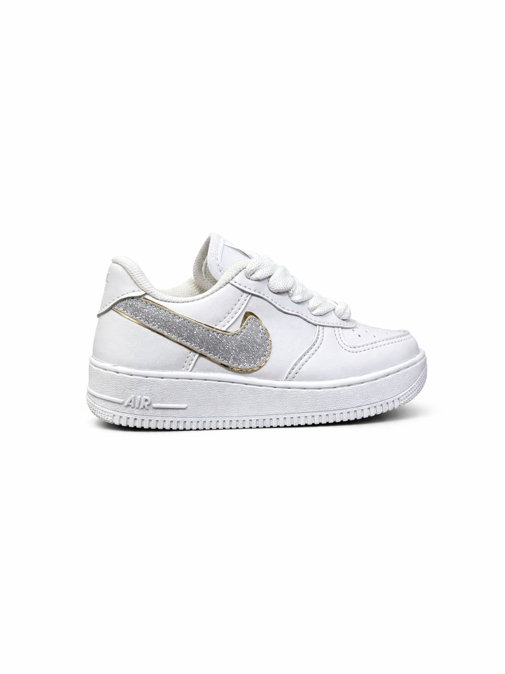 Nike Air Force Glitter Prata
