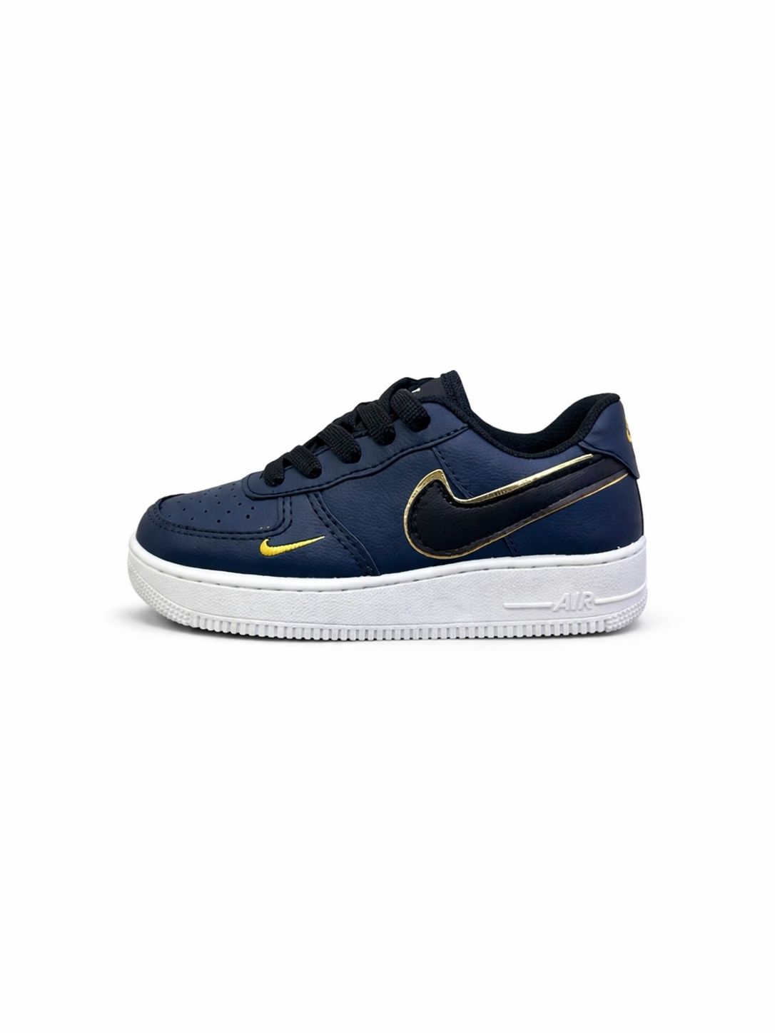 Nike Air Force Marinho Ouro Infantil